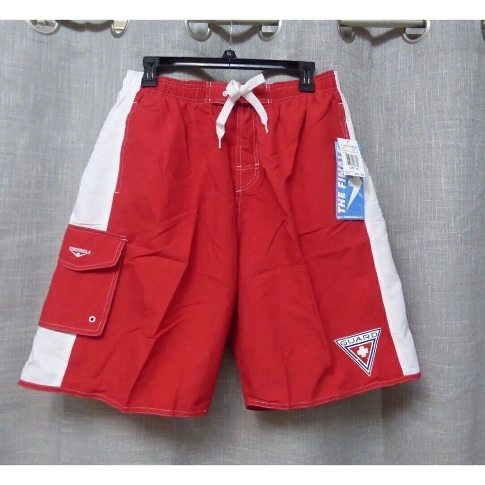TYR The Finals Guard Male Trunks, Red, XL